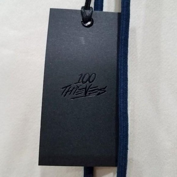 100 Thieves Cream & Blue Sweatshirt - Picture 3 of 7
